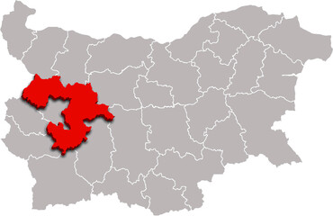 SOFIA map REGION of BULGARIA 3d isometric map