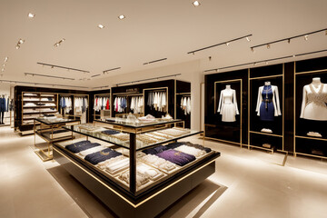 "Chic and Elegant Interiors in Fashion Luxury Stores"