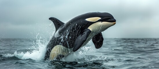 Fototapeta premium Killer Whale Leaping from the Ocean