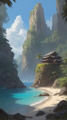 tropical beaches with crystal clear waters art .jpeg