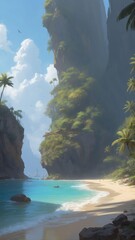 tropical beaches with crystal clear waters art .jpeg