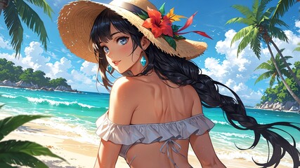 tropical beaches with crystal clear waters art .jpeg