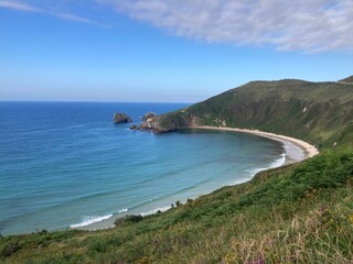 beach and sea Torimbia, Asturias, Spain