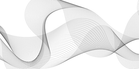 Fototapeta premium Digital futuristic technology concept banner background. Wave business curve lines on transparent background. Abstract wavy ocean line and future technology, business, voice, sound, music, poster, ban