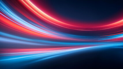 Abstract Background with Red and Blue Light Streaks