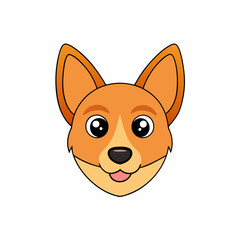 Dog Head Vector Illustration
