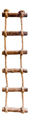 Rope ladder. Isolated on transparent background.