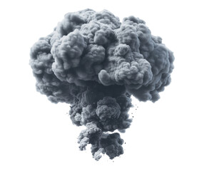 Massive explosion with smoke and fire