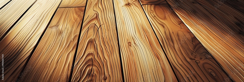 Poster smooth, richly textured wooden surface at an angle capturing natural grain patterns