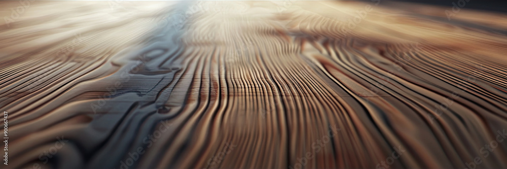 Poster a close-up view of smooth wooden texture captured at an angle during daylight
