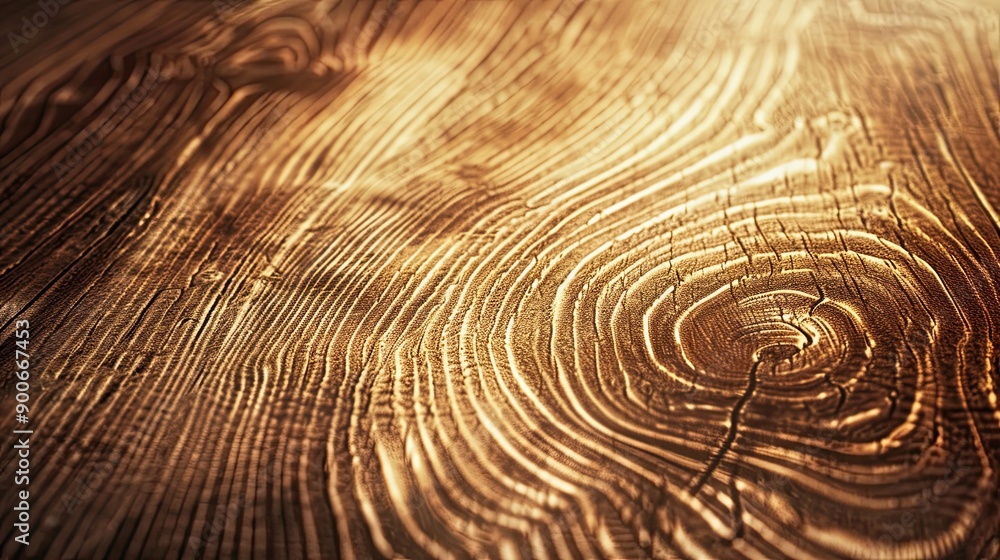 Poster captivating smooth wooden surface texture highlighting natural patterns in warm light at evening