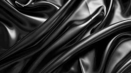 Fototapeta premium Sleek Black Plastic Sheet Background