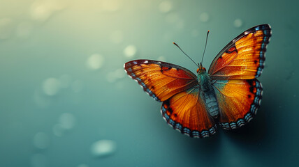 Gorgeous butterfly close-up with delicate, vibrant wings