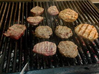 grilled meat on the grill