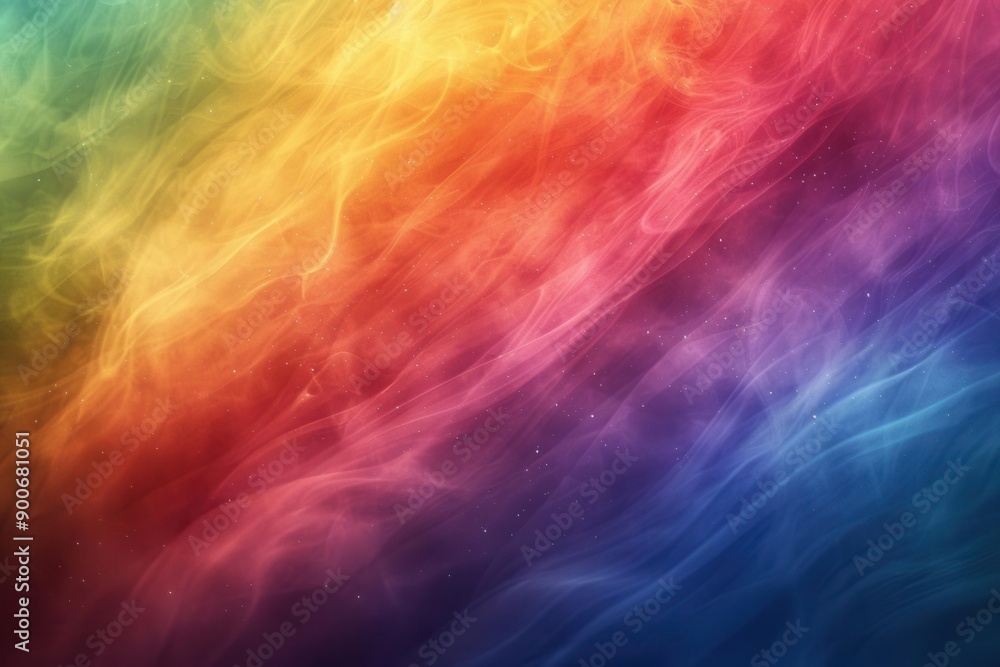 Poster a vibrant abstract background featuring swirling rainbow colors, perfect for adding a touch of brigh