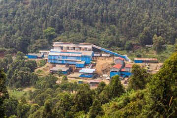 Aerial view of Kilembe copper mines, Uganda