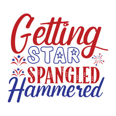 Obraz premium Getting star spangled hammered 