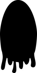 Dripping Oval Shape Vector Graphic 