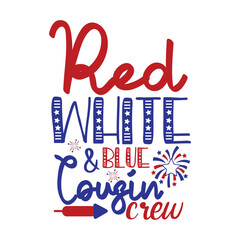 Red white blue cousin