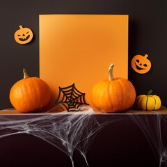 halloween background with pumpkins