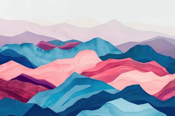 Abstract illustration of mountain range
