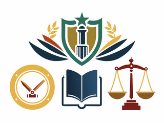 set of icons, illustration of a set of shields, coat of arms of arms, coat of arms, coat of arms with shield, coat of arms of arms, Illustration of a Set of Heraldic Shields and Coat of Arms - Classic