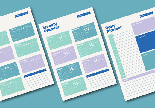 Blue Minimal Planer