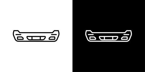 Car bumper outlined icon