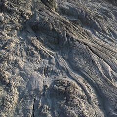 A detailed close-up of a rugged rock surface with intricate textures and patterns. This natural geological formation showcases earthy tones and weathered beauty, perfect for nature and abstract themes