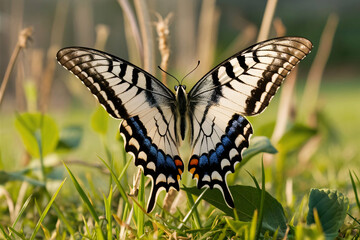 butterfly on grass