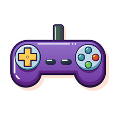 Video game joystick controller illustration © Bahauddin