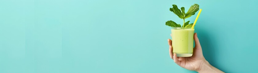 Middle-aged woman enjoying a smoothie, Anti-aging, Healthy diet and nutrition