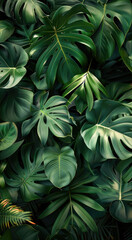 Fototapeta premium Jungle leaves. Generative AI.