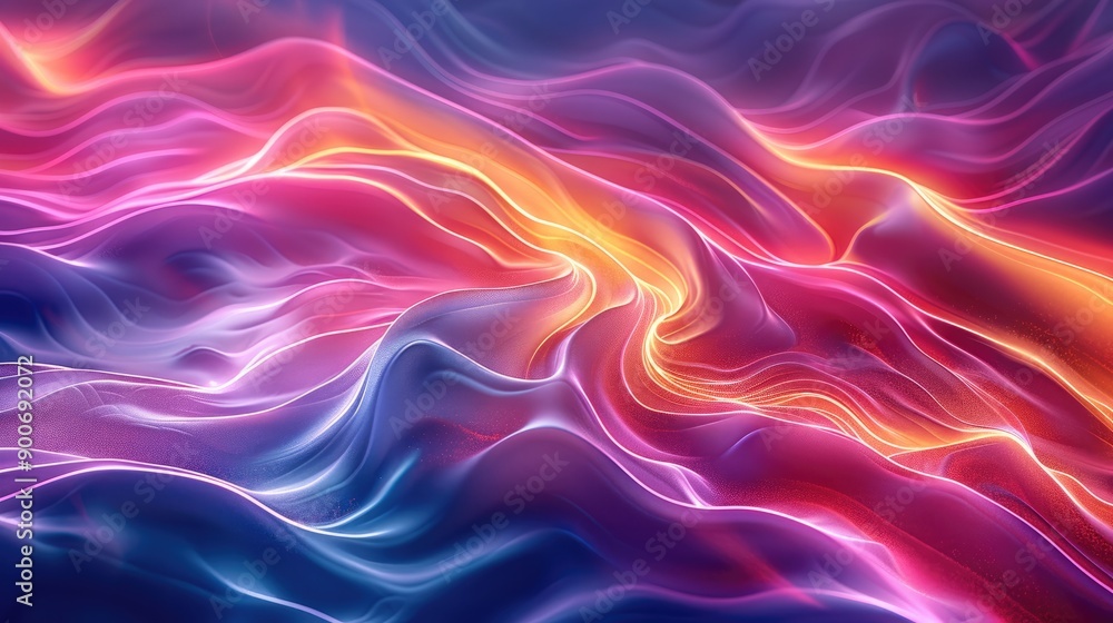 Poster abstract neon background. generative ai.