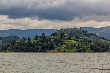 Coast of Bunyonyi lake, Uganda