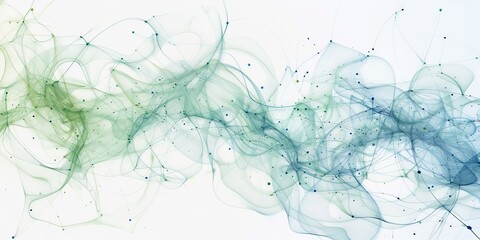 Obraz premium Smoke green on white background