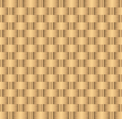 Seamless pattern bamboo texture, wicker basket weaving background vector.