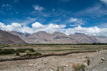 Nubra Vally in Ladakh, India the scenic view of leh ladahkh