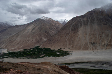 Nubra Vally in Ladakh, India the scenic view of leh ladahkh