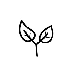 leaf simple line icon