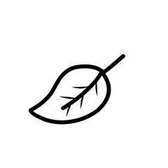 leaf simple line icon