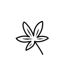leaf simple line icon