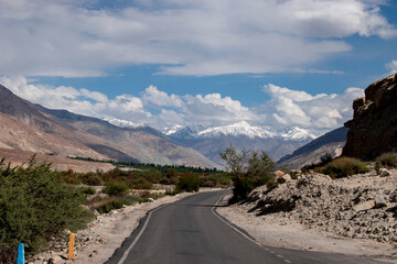 Nubra Vally in Ladakh, India the scenic view of leh ladahkh