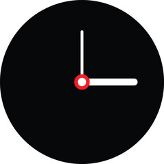 simple black and white alarm clock design