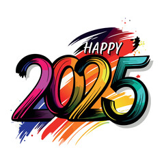 Happy New Year 2025 Vector 
