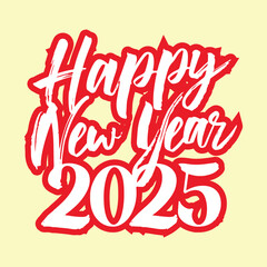 Happy New Year 2025 Vector 