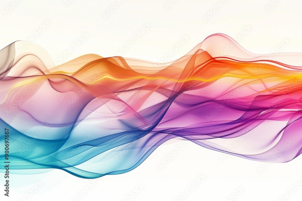 Aufkleber vibrant and dynamic colorful abstract wave background with smooth gradient design perfect for modern
