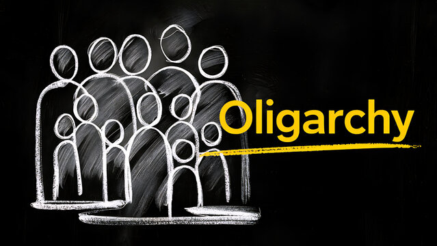 Illustration of the word oligarchy