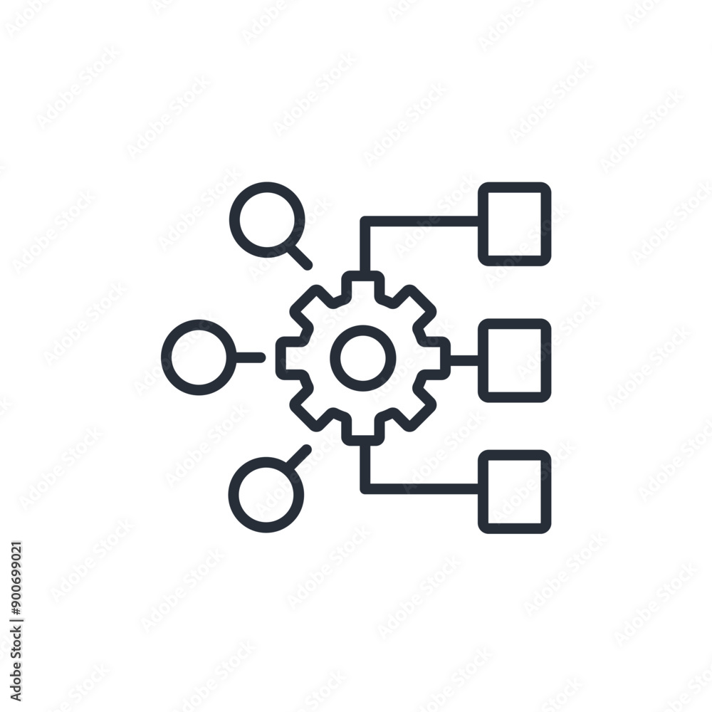 Poster encryption icon. vector.editable stroke.linear style sign for use web design,logo.symbol illustratio
