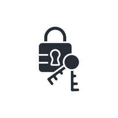 lockable icon. vector.Editable stroke.linear style sign for use web design,logo.Symbol illustration.